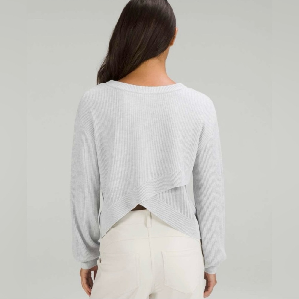 Gray Ribbed Sweater - Picture 3 of 7